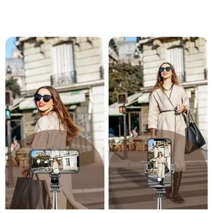 Uchwyt selfie z pilotem na bluetooth tripod Braders czarny - Selfie stick - miniaturka - grafika 8