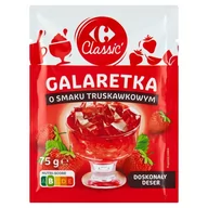 Dodatki do ciast w proszku - Carrefour Classic Galaretka o smaku truskawkowym 75 g - miniaturka - grafika 1