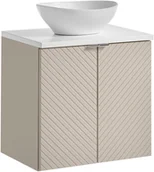 Meble łazienkowe - Zestaw meblowy 60cm z blatem i umywalką nablatową Lola - miniaturka - grafika 1