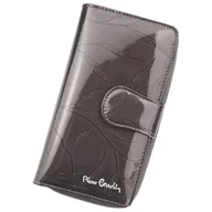 Portfele - Pierre Cardin, Portfel skórzany damski, 02, Leaf 116, popielaty - miniaturka - grafika 1