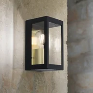 Lampy ogrodowe - ORION Kinkiet zewnętrzny LUMINA, czarno-złoty, stal nierdzewna, szkło, IP44 - miniaturka - grafika 1