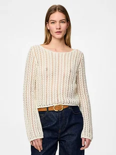 Pieces Sweter "Siri" w kolorze kremowym - Swetry damskie - miniaturka - grafika 1