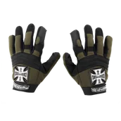 Rękawice motocyklowe - Rękawice West Coast Choppers Pay Up Sucker Czarny/ZielonyXL - miniaturka - grafika 1