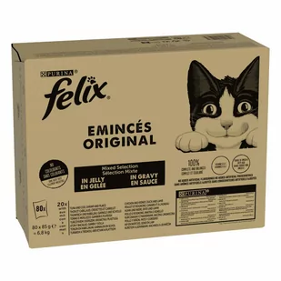 Megapakiet Felix Classic, saszetki, 80 x 85 g - Mięsno-rybny mix (4 smaki) - Mokra karma dla kotów - miniaturka - grafika 1