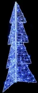 Ozdoby bożonarodzeniowe - vidaXL Choinka z 100 diodami LED Niebieski 120 cm Akryl - miniaturka - grafika 1