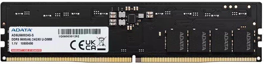 Pamięć ADATA moduł pamięci 24 GB 1 x 24 GB DDR5 5600 MT/s 288-pin DIMM AD5U560024G-S