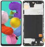 Części serwisowe do telefonów - Wyświetlacz LCD + ekran dotykowy Samsung Galaxy A51 SM-A515 Incell Ramka czarna - miniaturka - grafika 1