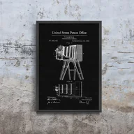 Plakaty - Plakat retro Aparat fotograficzny Samueles Patent - miniaturka - grafika 1