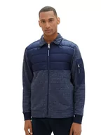 Bluzy męskie - TOM TAILOR Bluza męska, 19024 - Sky Captain Blue White Melange, XL - miniaturka - grafika 1
