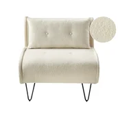 Sofy i kanapy - Sofa rozkładana boucle jasnobeżowa VESTFOLD - miniaturka - grafika 1