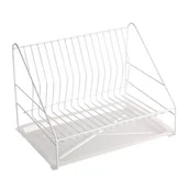 Suszarki do naczyń - Suszarka do naczyń 1-poziomowa 35 cm SMART biała z tacką - miniaturka - grafika 1