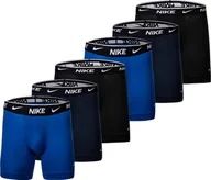 Majtki męskie - Bokserki męskie NIKE, zestaw 6 sztuk - Bokserki, bawełna elastyczna, jednolity kolor niebieski/czarny S - miniaturka - grafika 1