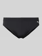 Kąpielówki męskie - Spodenki kąpielowe z nadrukiem z logo - miniaturka - grafika 1