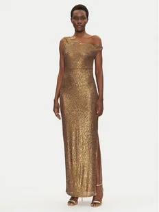 NORMA KAMALI Sukienka wieczorowa ST4243SQG69151 Złoty Slim Fit - Sukienki - miniaturka - grafika 1
