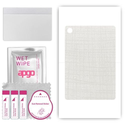 folia naklejka skórka strukturalna na TYŁ do Teclast T50 (2023) - Tkanina Biała - apgo SKINS