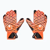 Piłka nożna - Rękawice bramkarskie uhlsport Soft Resist + Flex Frame fluo orange/white/black WYSYŁKA W 24H 30 DNI NA ZWROT - miniaturka - grafika 1