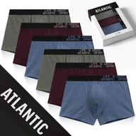 Majtki męskie - BOKSERKI MĘSKIE SPORTOWE BAWEŁNIANE ZESTAW 6 SZTUK ATLANTIC *XXL - miniaturka - grafika 1