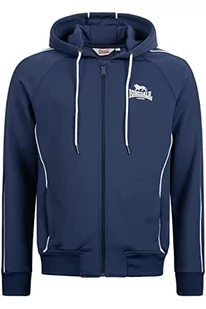 Lonsdale Męska bluza z kapturem, granatowa/biała, S - Bluzy męskie - miniaturka - grafika 1