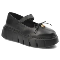 Półbuty damskie - Czarne Półbuty Karino Eleganckie Obuwie Damskie - miniaturka - grafika 1