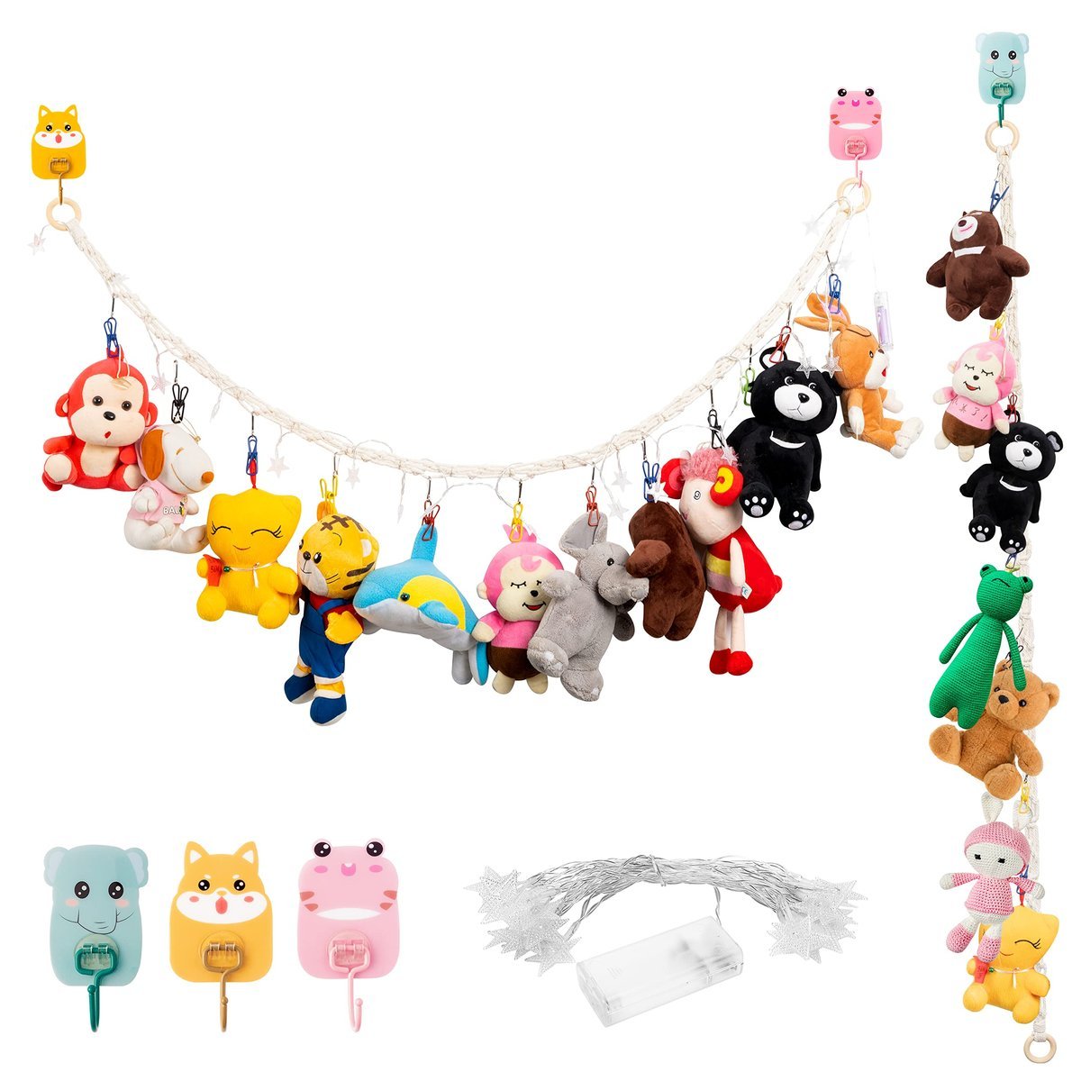 organizer na łańcuch zabawkowy z klipsem do przechowywania