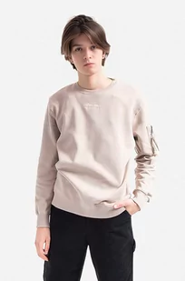 Alpha Industries bluza bawełniana męska kolor beżowy z aplikacją 118316.627-KREMOWY - Bluzy męskie - miniaturka - grafika 1