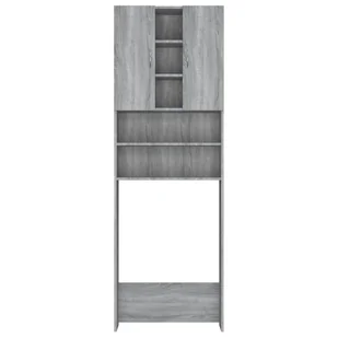 Lumarko Szafka na pralkę, szary dąb sonoma, 64 x 25,5 x 190 cm - Szafki łazienkowe - miniaturka - grafika 7