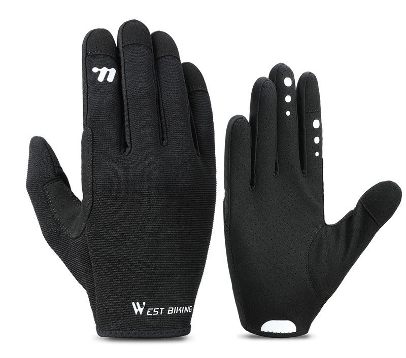 Rękawiczki rowerowe na rower na wiosne lato jesień M czarne