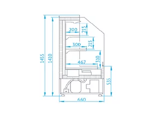 Regał chłodniczy otwarty POS-A 925 RAPA - Szafy i witryny chłodnicze - miniaturka - grafika 4