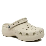 Klapki i japonki damskie - Klapki Crocs - Classic Platform Clog W 206750 Bone - miniaturka - grafika 1