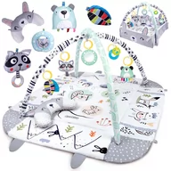 Maty edukacyjne - Mata Edukacyjna Dwustronna Interaktywna 4w1 Królik - miniaturka - grafika 1