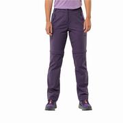 Spodnie sportowe damskie - Damskie spodnie z odpinanymi nogawkami Jack Wolfskin GLASTAL ZIP OFF PANTS W dark grape - 36 - miniaturka - grafika 1