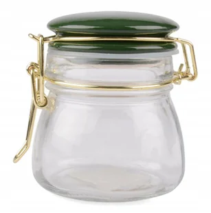 SŁOIK pojemnik SZCZELNY zielony / złoty 150ml - Pojemniki kuchenne - miniaturka - grafika 1