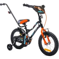 Rowery - sun baby Rower dziecięcy Tiger Bike 14 cali dla chłopca Pomarańczowo-turkusowy - miniaturka - grafika 1