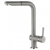 Baterie kuchenne - LAVEO BLZ 969D LUNA Bateria zlewozmywakowa stojąca z wyciąganą wylewką Jednouchwytowa Sposób montażu: stojący Głowica: 35 mm Zasięg wylewki: 218 mm Wykończenie: szare - miniaturka - grafika 1