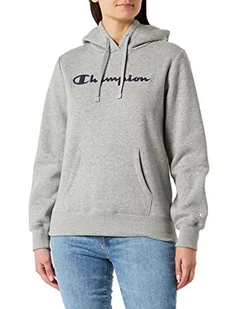 Champion Damska bluza z kapturem Legacy American Classics Powerblend z polaru logo, Jasnoszary melanż, XS - Bluzy damskie - miniaturka - grafika 1