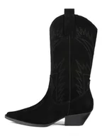 Botki damskie - loft37 Skórzane botki "Crush On U" w kolorze czarnym - miniaturka - grafika 1