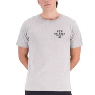 Koszulki sportowe męskie - Koszulka New Balance MT31909AG - szara - miniaturka - grafika 1