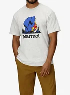 Czapki męskie - Koszulka bawełniana Marmot Bouldering Marty S/S - light grey heather - miniaturka - grafika 1