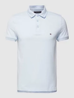 Koszulki męskie - Koszulka polo o kroju slim fit z wyhaftowanym logo model ‘PRETWIST MOULINE’ - grafika 1