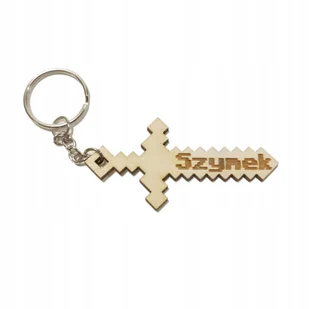 Breloczek dzień chłopaka minecraft miecz z imieniem breloczki brelok - Breloki - miniaturka - grafika 1