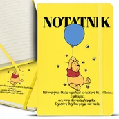 Notesy i bloczki - Notes Notatnik Bujo A5 Żółty CYTATY PUCHATKA Wzory - miniaturka - grafika 1