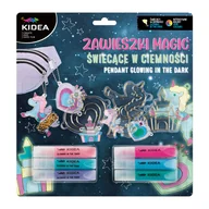 Zabawy w naśladowanie dorosłych - DERFORM, zestaw zawieszek magic świecących w ciemności kidea - miniaturka - grafika 1