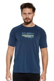 Koszulki sportowe męskie - Koszulka termoaktywna męska Brubeck Dynamic Outdoor SS13840 ciemnoniebieski - grafika 1