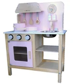 Zabawki AGD - Różowa drewniana kuchnia dla dzieci Sara - miniaturka - grafika 1