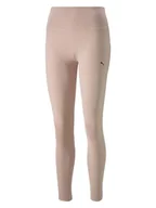 Spodnie sportowe damskie - Puma Legginsy sportowe "Studio Foundation" w kolorze beżowym - miniaturka - grafika 1