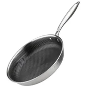 Patelnie - PATELNIA STALOWA 28cm Z POWŁOKĄ PLASTER MIODU E-7549 - miniaturka - grafika 1