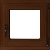 Okna - Lupol 2-szybowe fasadowe kolor lakier orzech O1 RU 565x535 mm - miniaturka - grafika 1