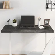 Meble modułowe i akcesoria - vidaXL Blat stołu, ciemnoszary, 100x40x6 cm, lite drewno dębowe - miniaturka - grafika 1