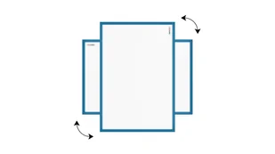 Tablica suchościeralna magnetyczna biała 100x52 cm rama drewniana lakierowana NIEBIESKA - Tablice i flipcharty - miniaturka - grafika 1