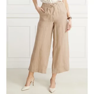Spodnie damskie - Marella SPORT Lniane spodnie | Loose fit - grafika 1